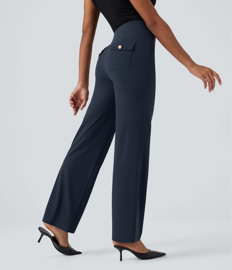 CurveLift™ High Waisted Tummy Control Straight Leg Work Pants