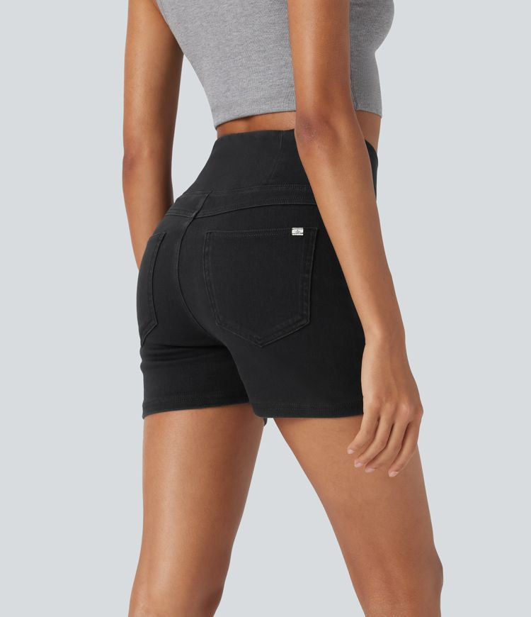 CurveLift™ High Waisted Pocket Denim Casual Shorts 3"