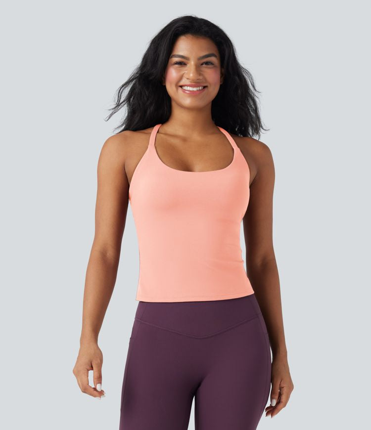 CurveLift™ Back Crossover Hem Yoga Cami Top