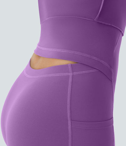 CurveLift™ Airy Backless Twisted Flare Low Support Dance Active Dress-Longer Length-Easy Peezy Edition A-C Cups