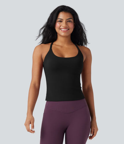 CurveLift™ Back Crossover Hem Yoga Cami Top