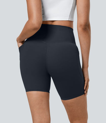 CurveLift™ High Waisted Tummy Control Pocket Shaping Training Biker Shorts 7''