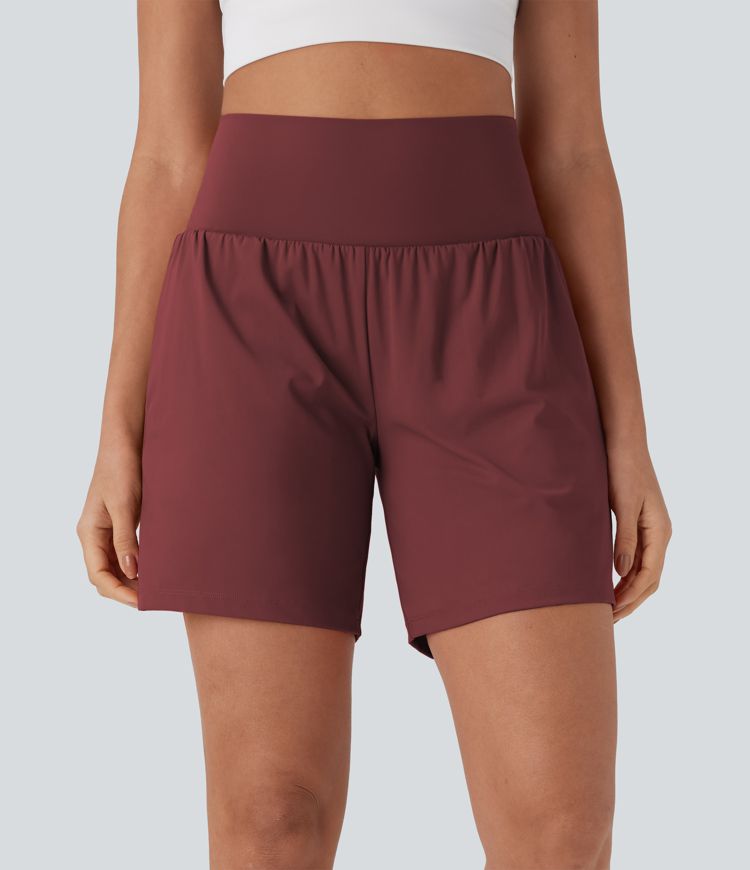 CurveLift™ Super High Waisted 2-in-1 Cool Touch Yoga Shorts 7" with Pockets