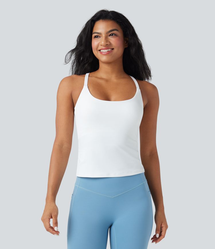 CurveLift™ Back Crossover Hem Yoga Cami Top