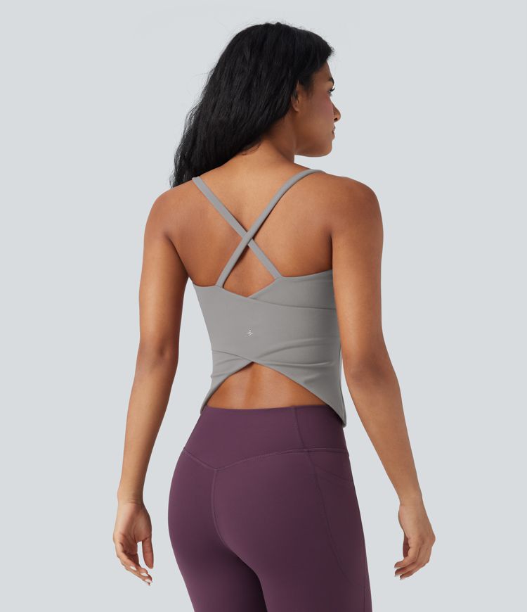 CurveLift™ Back Crossover Hem Yoga Cami Top