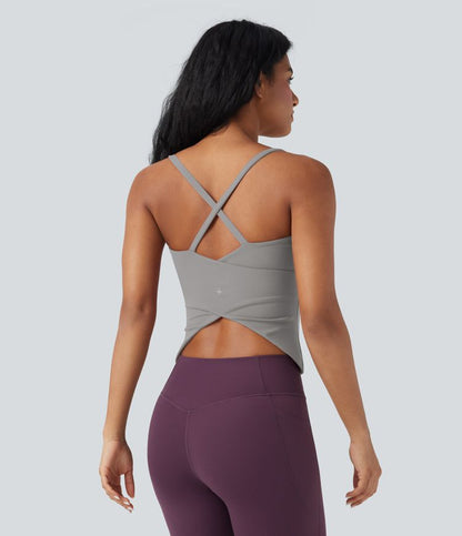 CurveLift™ Back Crossover Hem Yoga Cami Top