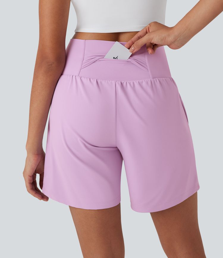 CurveLift™ Super High Waisted 2-in-1 Cool Touch Yoga Shorts 7" with Pockets