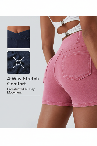 Denim Shorts - Candy Pink