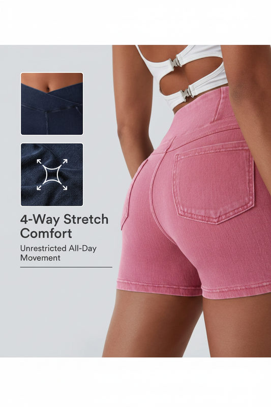 Denim Shorts - Candy Pink